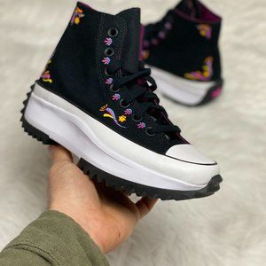 Converse Run Star Hike Dia De Muertos Hi Womens Shoes Black A05664C NEW Multi Sz